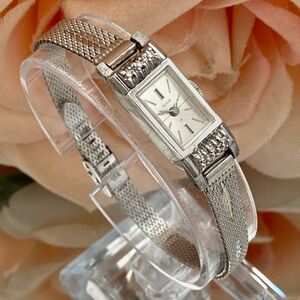 Vintage Baylor Diamond Accented Bezel 10K Gold Filled Dainty Cocktail Watch 17J